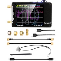 NanoVNA-H 50kHZ-1.5GHz Version Améliorée Analyseur de Réseau Vectoriel d'Antenne MF HF VHF UHF avec Emplacement pour Carte SD