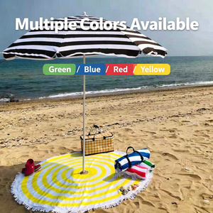 <span class=keywords><strong>Serviette</strong></span> de plage ronde avec trou pour parasol, bord à franges, séchage rapide, en microfibre, pour la plage, la piscine, les voyages, vente en gros, personnalisable - Product Image 2
