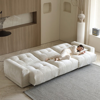 Modernes elektrisches modulares Schlafsofa mit Power-Liegefunktion, Stoffbezug, multifunktional, flach liegend, für Apartments, Hotels und Wohnbereiche, mit Schaumstoffpolsterung
