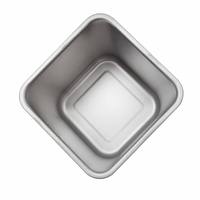Seau de stockage alimentaire carré en acier inoxydable 304 épaissi, monobloc, avec couvercle et doubles poignées, récipient de cuisine multi-usages