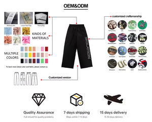 <span class=keywords><strong>Pantaloni</strong></span> Sportivi da <span class=keywords><strong>Uomo</strong></span> a Gamba Larga - Tessuto French Terry Personalizzato, <span class=keywords><strong>Tasche</strong></span> <span class=keywords><strong>Laterali</strong></span> Sovrapposte, Logo Ricamato del Designer, <span class=keywords><strong>Pantaloni</strong></span> Sportivi Oversize - Product Image 5