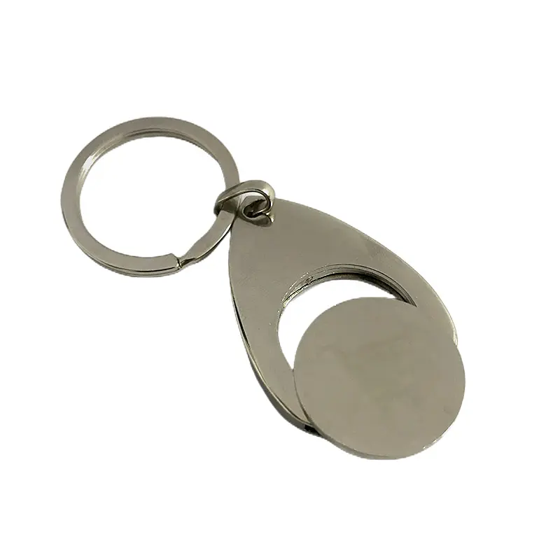 מותאם אישית עיצוב לוגו מתכת Keyring מטבע מחזיק סופרמרקט קניות עגלת שבב מפתח שרשרת עגלת אסימון
