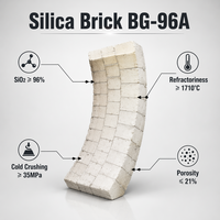Brique de silice isolante pour four de traitement thermique, haute réfractarité (1770-2000°C) sous charge, remise sur commande en gros Tynason