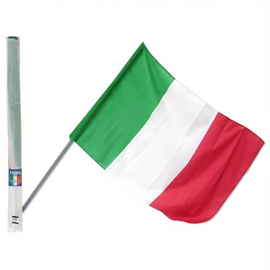 Drapeau italien 60x90 cm avec mât pour utilisation sur moto - Product Image 2