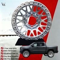 Nouvelles jantes Walle en alliage d'aluminium forgé, design concave, couleur argent, jantes de rechange 8J-12J 18-24 pouces 6x139.7 4 pièces