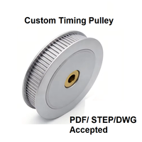 Pulley Timing Belt MXL 14 - 72 Gigi Lubang Kustom Presisi CNC Machined OEM untuk Transmisi Gerak Bersertifikasi RoHS