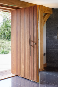 Puerta Pivotante de Entrada Principal Exterior Moderna de Aluminio a Medida para Villa en EE. UU., Antirrobo - Product Image 6