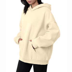 Sudadera con Capucha de Alta Calidad, Transpirable, Estilo Urbano, para Mujer, con Logotipo en la Parte Superior del Pecho, Corte Holgado, Tejido de Punto, Algodón Vintage - Product Image 3
