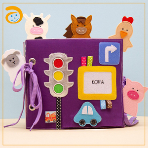 Jolies Livres Doux pour Bébés Filles, <span class=keywords><strong>Livre</strong></span> d'Activités en Feutre pour Bébé, <span class=keywords><strong>Livre</strong></span> Tactile et Sensoriel, Mes Premiers Jouets pour Bébé - Product Image 1