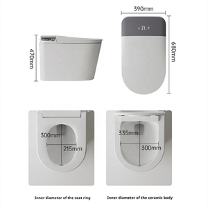 โถสุขภัณฑ์อัจฉริยะ Watermark รุ่นออสเตรเลีย พร้อมชุดติดตั้งแบบ Universal S-trap 60-400 มม. และ P-trap 180 มม. พร้อมโถบิเดต์ ได้รับมาตรฐาน CE - Product Image 4