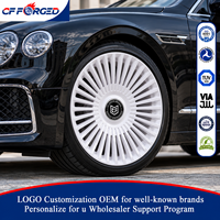 Vente Flash Jantes en Alliage Forgé à Rayons Multiples Blancs 21x9.5 22x10.0 22x10.5 5x112 pour Bentley Flying Spur