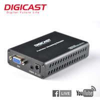 Serveur vidéo VGA HD H.265 DIGICAST, encodeur de streaming IPTV en direct, prix bas, serveur de streaming IPTV