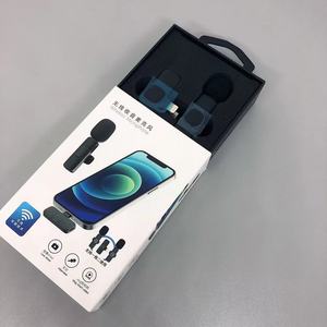 2022 nuevo Mini micrófono Lavalier de solapa inalámbrico dinámico Transmisión en vivo <span class=keywords><strong>Vlogging</strong></span> 2 receptores Micrófono de conferencia compatible - Product Image 4