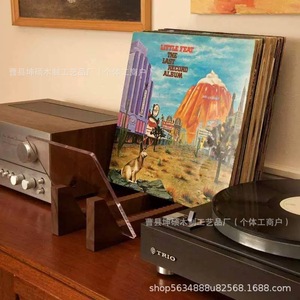 Wooden Cd Rack Natural Color Desktop Storage Display <b>Stand</b> For Music Lovers Vinyl <b>Record</b> Holder - Product Image 5