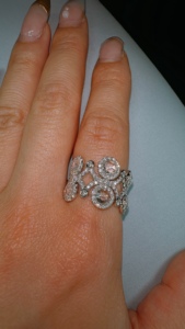 Anillo de oro blanco puro de 18K, anillo de Joyería de diamantes de gama alta, anillo de diamante natural redondo de nuevo diseño, se puede utilizar para bodas - Product Image 3