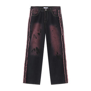 Nuovi <span class=keywords><strong>Jeans</strong></span> da <span class=keywords><strong>Uomo</strong></span> alla Moda con Lavaggio Sbiadito <span class=keywords><strong>Grigio</strong></span>, Alta Qualità, Casual, Effetto Vissuto, <span class=keywords><strong>Jeans</strong></span> Vintage Personalizzati a Gamba Dritta e Larga - Product Image 5