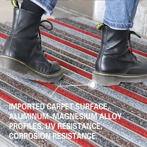 <span class=keywords><strong>Tapis</strong></span> <span class=keywords><strong>d</strong></span>'<span class=keywords><strong>entrée</strong></span> enroulable à charnières en caoutchouc et alliage <span class=keywords><strong>d</strong></span>'aluminium robuste, résistant aux intempéries, pour zones à fort trafic - Product Image 2