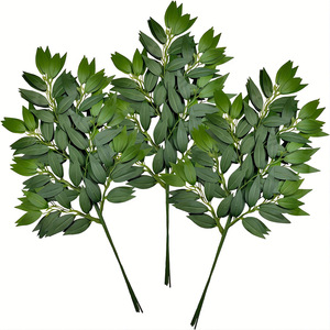 Plante artificielle en tissu de soie, <span class=keywords><strong>eucalyptus</strong></span>, elaeagnus angustifolia, saule, feuilles de gladiolus artificielles, fleurs <span class=keywords><strong>d</strong></span>'intérieur - Product Image 5
