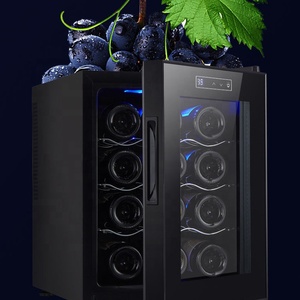 Refrigerador de vino de doble zona de 33L, capacidad de <span class=keywords><strong>12</strong></span> <span class=keywords><strong>botellas</strong></span> con tecnología termoeléctrica, estilo eléctrico de temperatura única - Product Image 2