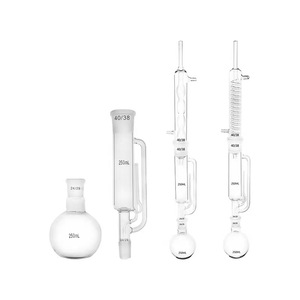 Lab glassware <strong>Soxhlet</strong> Extraction <strong>Apparatus</strong> with Coil Condenser - Product Image 5