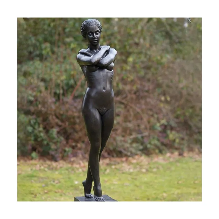 Outdoor garden decor figura in bronzo scultura in ottone signora nuda donna nuda statua scultura per la vendita