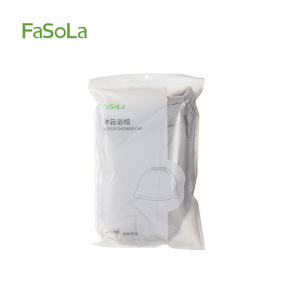FaSoLa Hair Drying Cap Thickened Polyester Adjustable Waterproof Shower Cap For Adults Pink And Gray - Product Image 2