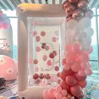 Machine à billets gonflable commerciale en pvc cube de boîte à billets gonflable jeu amusant pour enfants adultes fête