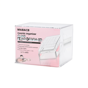 Organizador de cosméticos, caja de almacenamiento de maquillaje, acrílico transparente con compartimentos para el cuidado diario de la piel, para todo tipo de piel - Product Image 2