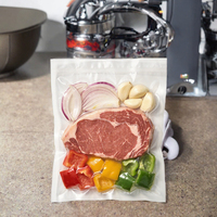 Rouleau de sacs sous vide gaufrés - Plastique PE de qualité alimentaire compatible micro-ondes pour cuisson sous vide, salades, aliments pour bébés et plus