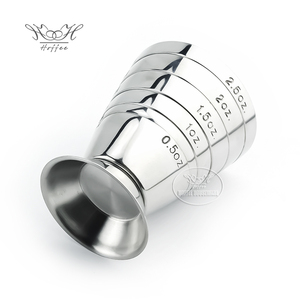 特注金属ステンレス鋼バーショットカップバーテンダーワインツールマルチレベル75ml 2.5オンス5大さじ魔法の測定カクテルジガー - Product Image 2