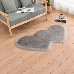 Decorazione per la casa a forma di cuore doppio di alta qualità soffice tappeti tappeto per soggiorno