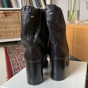 Custom Split <b>Toe</b> Dress Shoes High <b>Round</b> <b>Heels</b> Ankle Boots Sexy Women's Top Loose Stretch Lace Short Boots - Product Image 4