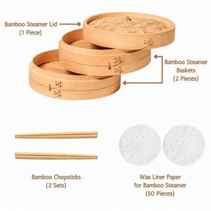 Grands cuiseurs à vapeur modernes pour la cuisson en profondeur, avec paniers pour la fabrication de Dim Sum et de nouilles russes - Product Image 6