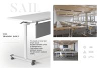 Table de formation pliable multifonctionnelle à prix d'usine, bureau pliant personnalisé pour centre d'apprentissage avec roulettes