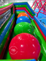 Parcours d'obstacles gonflable en PVC de haute qualité pour les jeux de défis, utilisation commerciale en extérieur