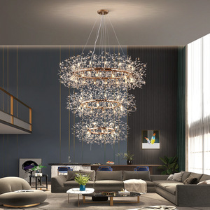 Nordic dining room hanging pendant <b>light</b> creative luxury nordic modern dandelion <b>crystal</b> <b>chandelier</b> - Product Image 4