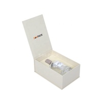 Boîte rigide personnalisée de 100 ml pour parfum avec couvercle à charnière, fermeture magnétique et insert en mousse floquée, emballage cadeau de luxe OEM, boîte d'expédition