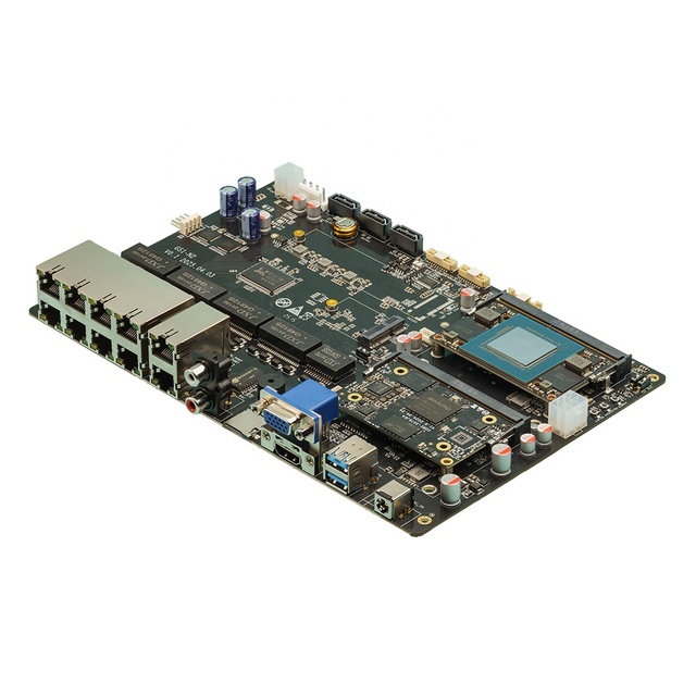 1U NVR Edge Server Motherboard 10LAN 9 POE/PSE 6-157T Dual-Core Module RK3588 Jetson Orin Industrial AI Edge Router Motherboard