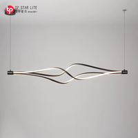 Lampes suspendues LED modernes personnalisées pour la maison, longues et ondulées, minimalistes, luminaires suspendus pour restaurant, table à manger