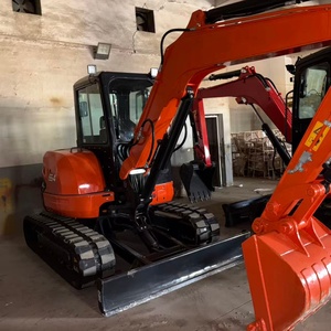 รถขุดตีนตะขาบ Kubota U55-4 มือสอง สีดำ-ส้ม ระบบไฮดรอลิก เครื่องยนต์ดีเซล ตรวจสอบแล้ว - Product Image 3