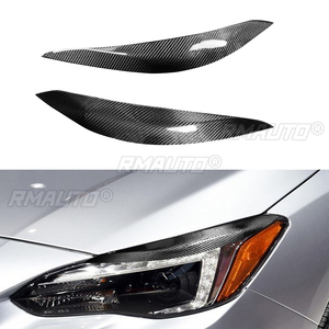 1 par de cubiertas de fibra de carbono real para faros delanteros de coche, para Subaru Impreza 2015 2016 2017 2018 2019, accesorios para coche - Product Image 1