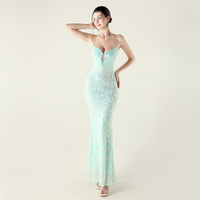 33211 #   Nouvelle robe de soirée sans bretelles en forme de cœur à col en V profond, ornée de perles, de paillettes et de broderies, avec taille cintrée pour les banquets