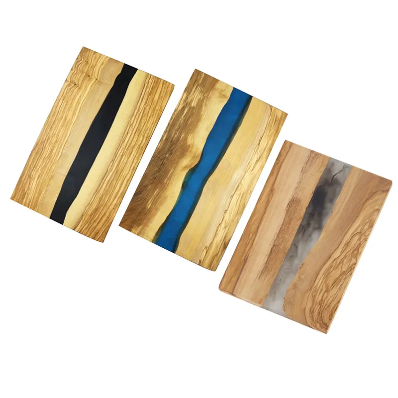Placa de corte de resina epóxi e madeira, placa para cortar arte em resina e madeira