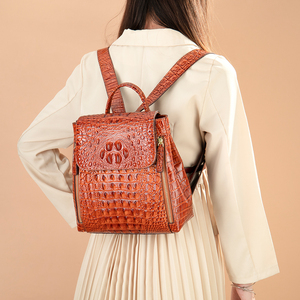 <span class=keywords><strong>Sac</strong></span> à <span class=keywords><strong>dos</strong></span> personnalisé en cuir véritable pour femmes, motif <span class=keywords><strong>Crocodile</strong></span>, <span class=keywords><strong>sac</strong></span> à <span class=keywords><strong>dos</strong></span> de luxe pour femmes - Product Image 2