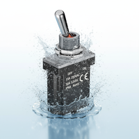 Interrupteur à bascule étanche IP68 en métal de haute qualité SPST ON/OFF 2 voies, 2 broches pré-câblées, 20A 125V AC, 15A 250V AC, 30A 12V DC