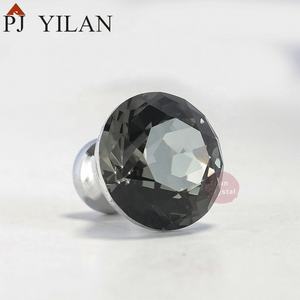 30 millimetri 40 millimetri di Cristallo di Vetro Grigio Del Governo Knob Cassetto Estraibile Maniglia Kitchen Door Guardaroba Hardware di Cristallo + In Lega di Zinco - Product Image 6