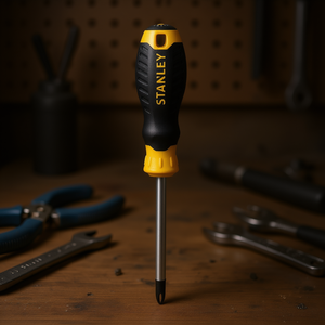 Tournevis Phillips GiravitI Cushion Grip LAMA 100 mm, poignée noire et jaune, prise en main confortable - Product Image 3