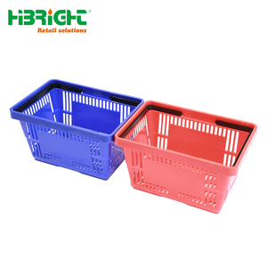 <strong>Popular</strong> Grocery Store <strong>Laundry</strong> Handbasket Supermarket <strong>Plastic</strong> Handle Hanging Shopping <strong>Basket</strong> - Product Image 1