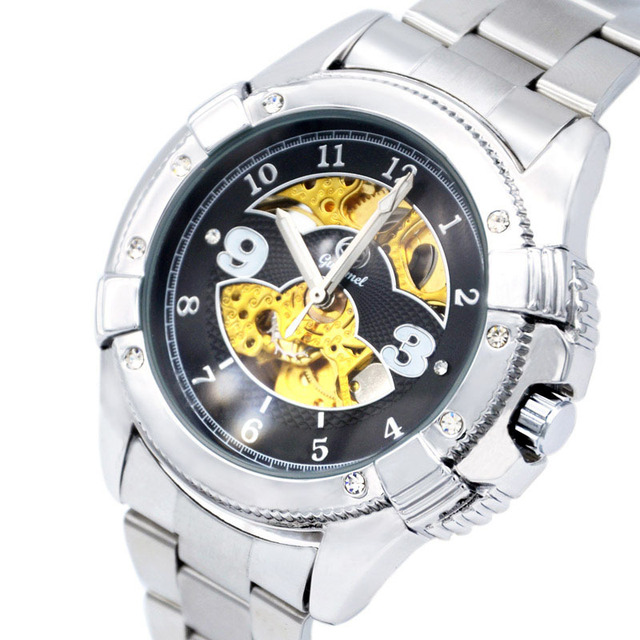 Hollow Fashion Brand Men's Mechanical Watch Waterproof Stainless Steel Strap Luminous Pointer Business Mechanical Watch for Men