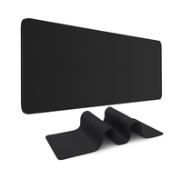 Grand tapis de souris noir pas cher du fabricant, tapis de bureau pour ordinateur, tapis de bureau étendu, tapis de souris de jeu pour ordinateur de bureau avec bord cousu